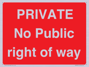 PRIVATE No Public right of way